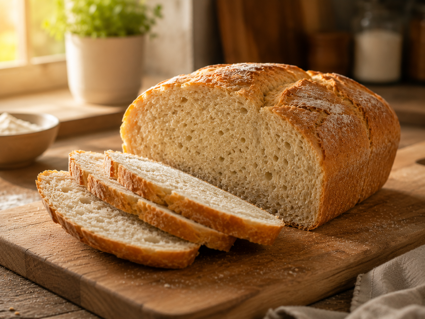 Ejemplo visual de pan sin gluten con mejor textura