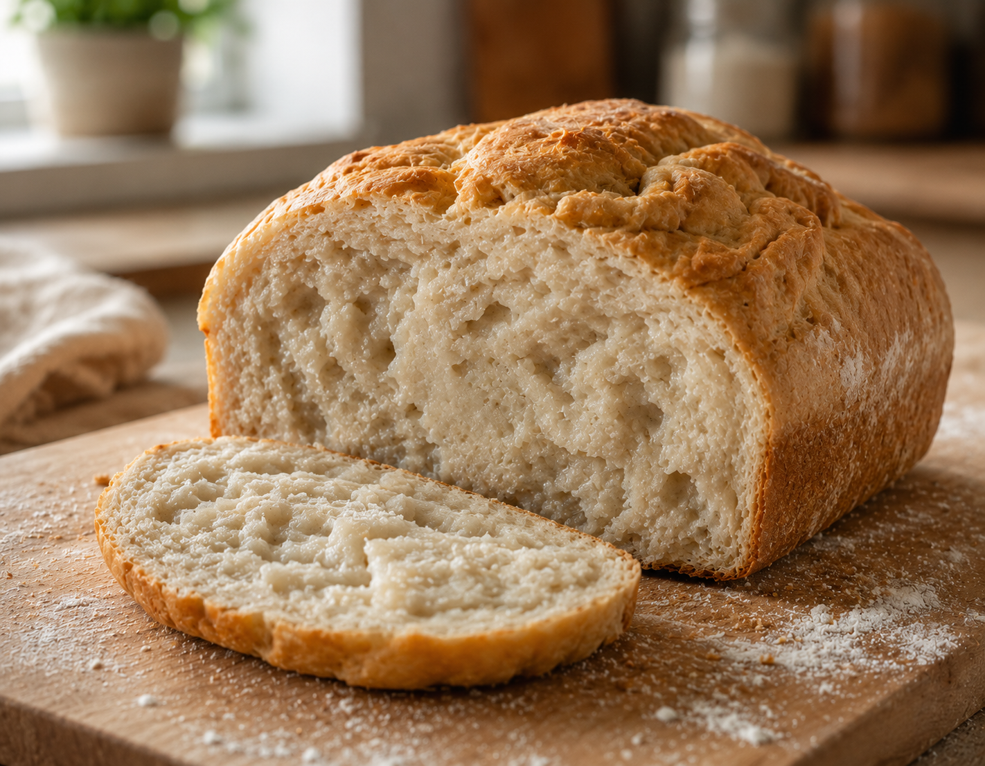 Pan sin gluten con interior gomoso